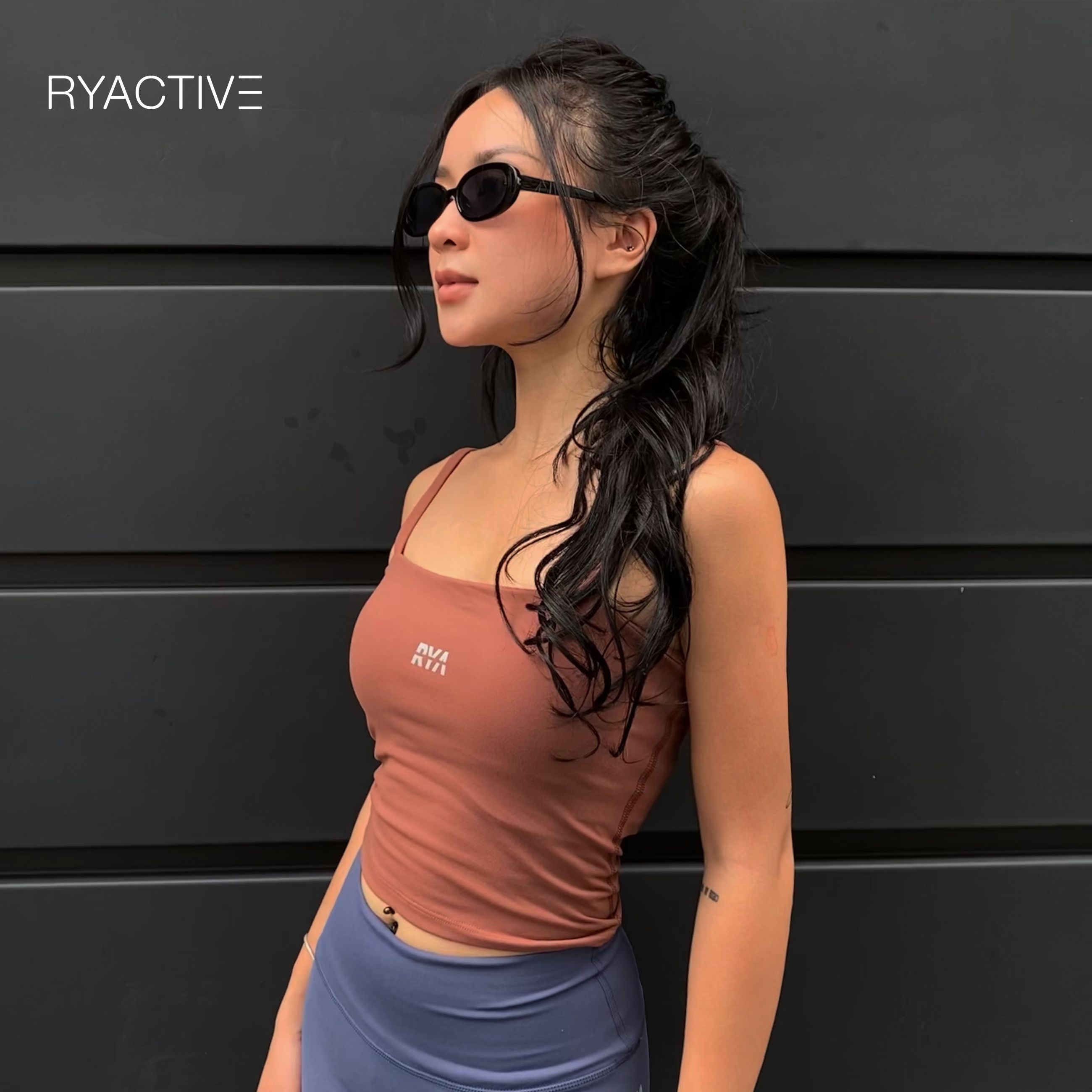 Áo ngực thể thao RYACTIVE - RELAXED SPORTBRA Chocolate