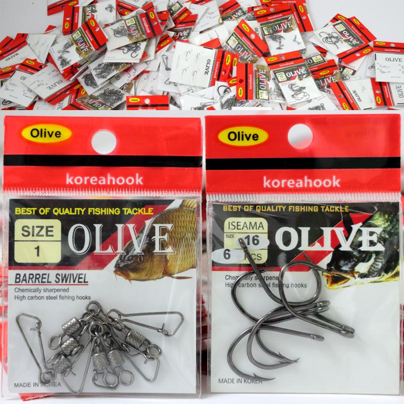 Lưỡi Câu Cá Khóa OLIVE thép đen carbon cao cấp