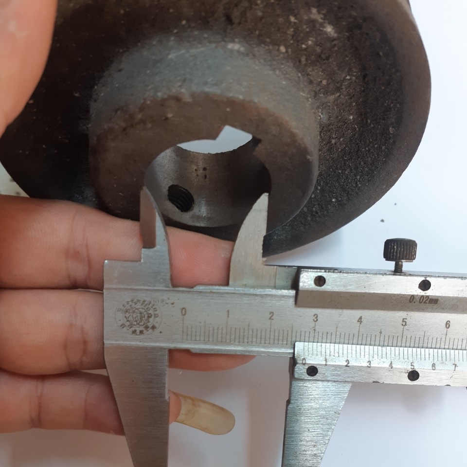 Puly kéo 12 phân cốt 28mm 2 rãnh a