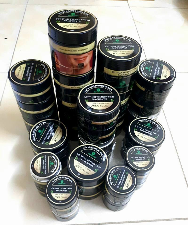 Bột Than Tre Hoạt Tính Trắng Răng (100g)