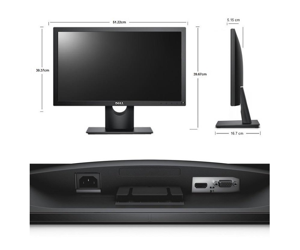 Màn hình vi tính DELL 21.5inch Full HD - Model E2216H (Đen)