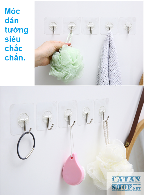 [HCM]Combo 10 Móc dán tường siêu chắc chắn MÓC DÁN THẦN THÁNH siêu chịu lực sản phẩm vô cùng tiện dụng cho ngôi nhà của bạn GD235-MocDT-10