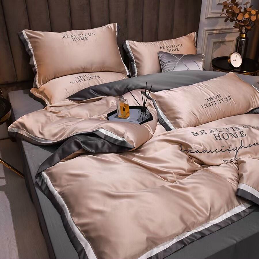 ❤CẢNH BÁO,RẺ SOCK❤ Set Chăn Ga Gối Cotton Lụa "BEAUTIFUL HOME" Siêu Mềm Mát Cao Cấp 4 Món - Phối Màu Sang Trọng (Chuẩn hàng loại 1)