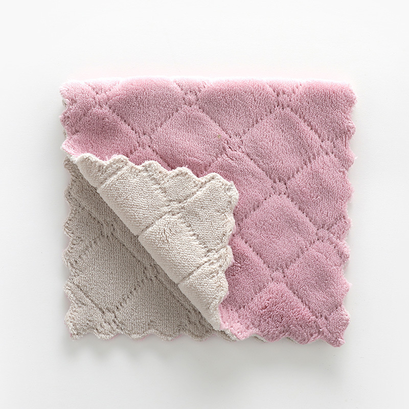 square hand towel, super absorbent multi-purpose kitchen towel with fine cloth, no worry about scratching reusable objects