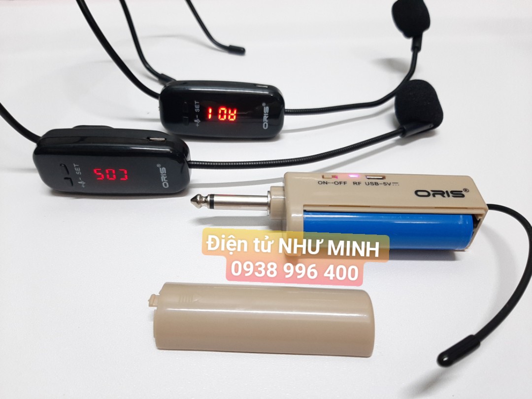 [HCM]Micro đeo tai không dây 2 người UHF ORIS 998