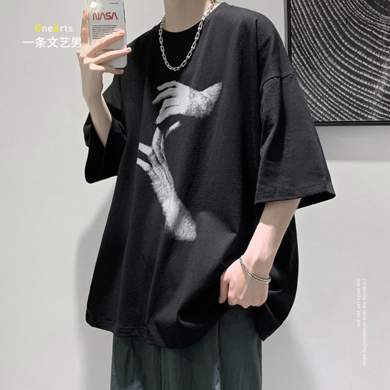 Áo Thun Nam Nữ Cổ Tròn Tay Ngắn In Hình Đôi Bàn Tay Nghệ Thuật Thời Trang Xuân Hè HOT TREND 2024 FASHION4MENHN AO TOP NAM 90000164