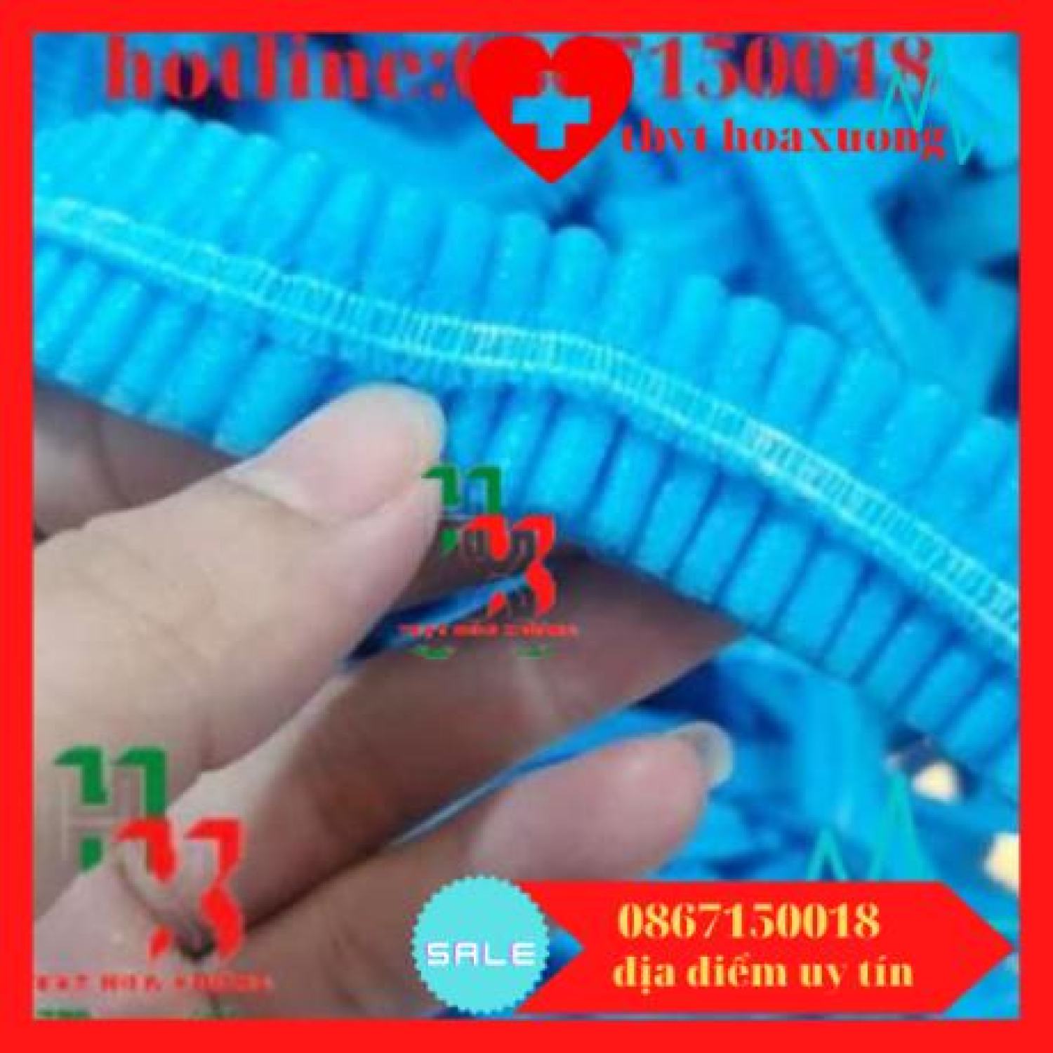Mũ phẫu thuật y tế - nón con sâu trùm đầu bịch 100 cái