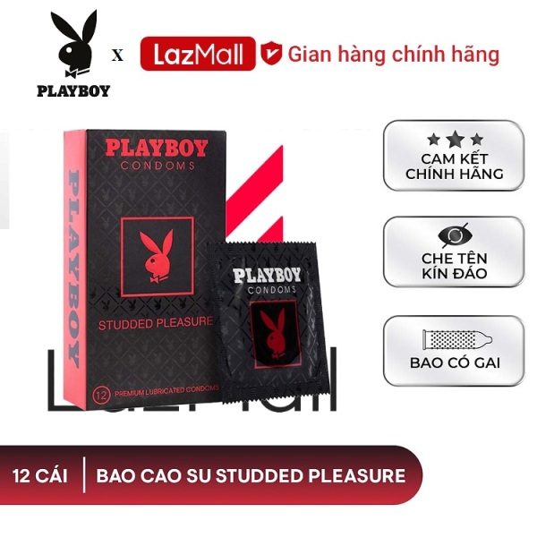 [ Playboy ] Bao cao su Playboy Studded Pleasure 12 bao - Gai nổi