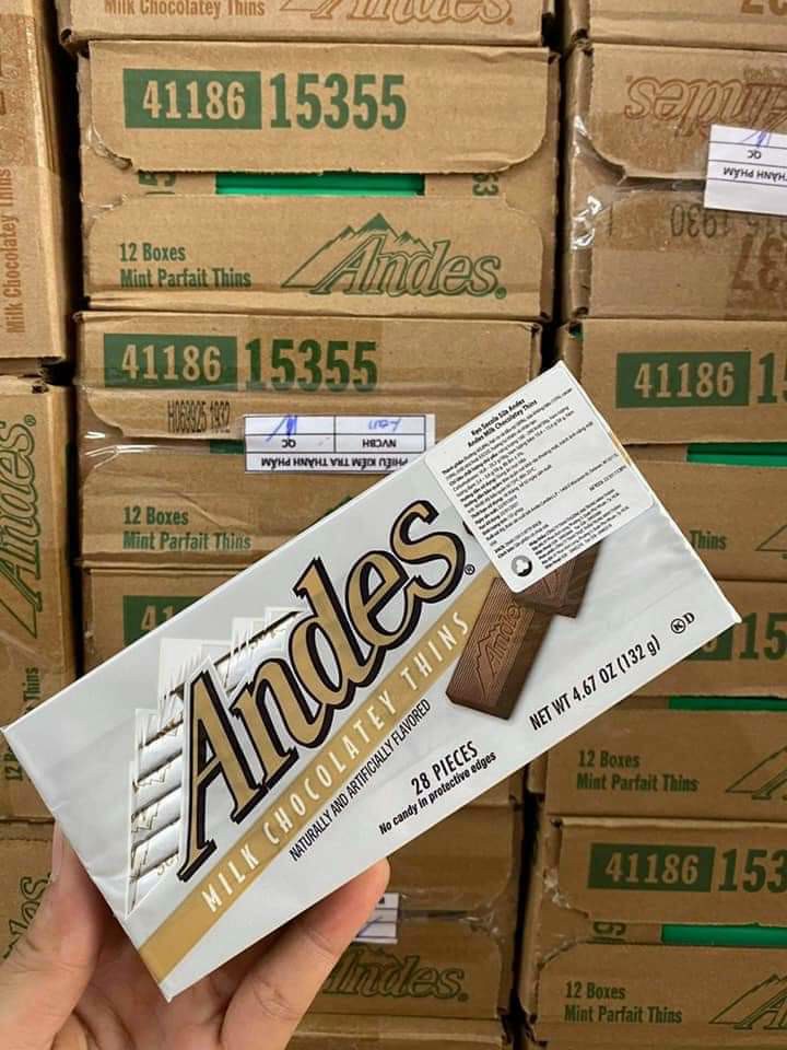 Kẹo socola sữa Andes 132g