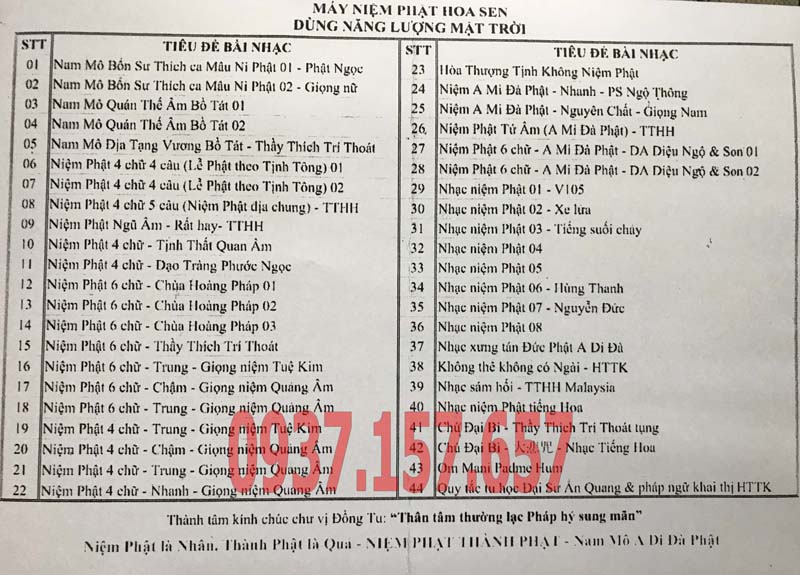 [HCM]Máy niệm phật năng lượng mặt trời