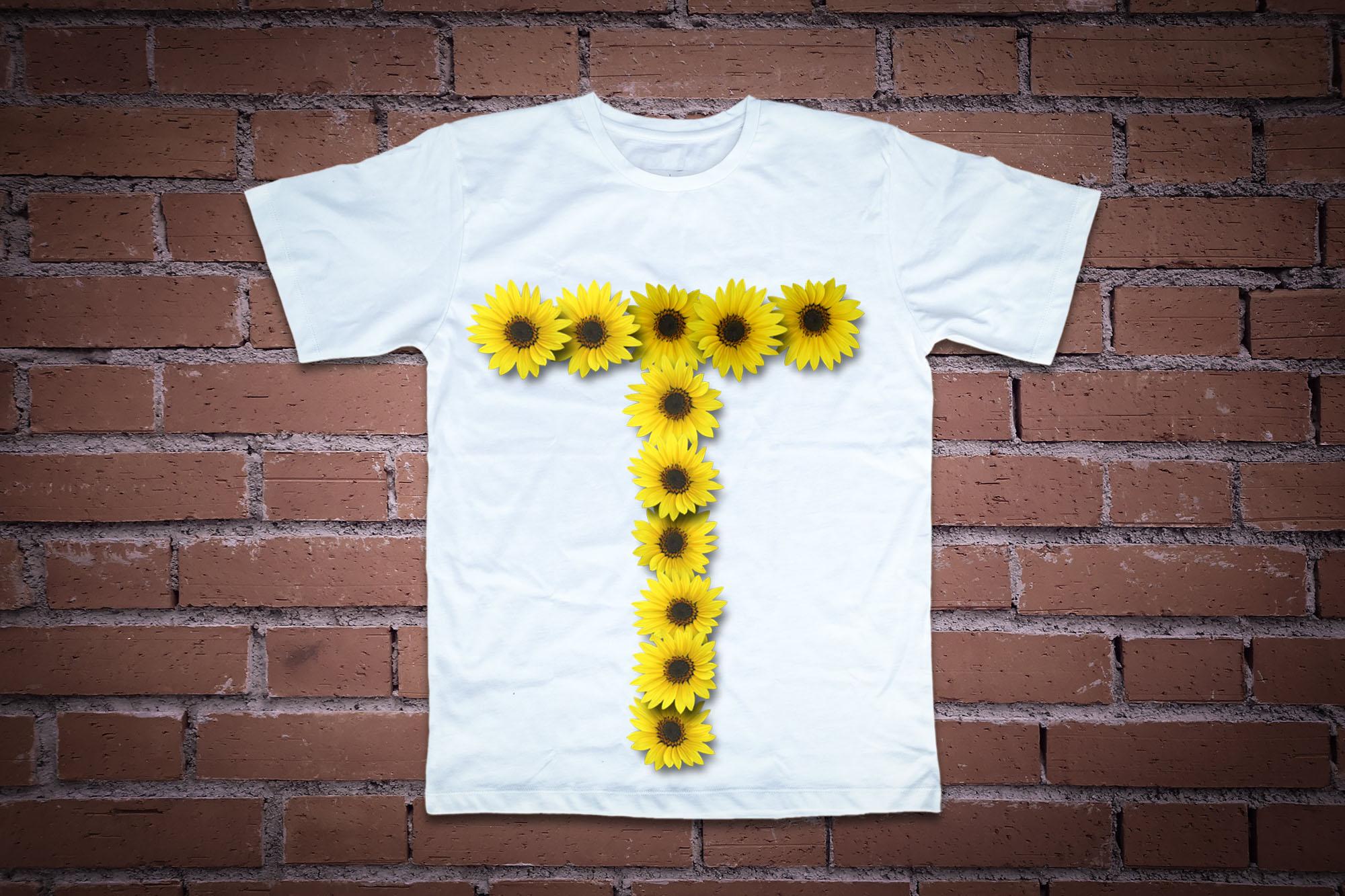 Áo thun in hình Sun Flower chữ T