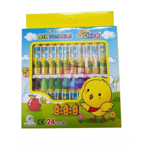 [HCM]SÁP DẦU HỘP GIẤY D.A P&T 24 MÀU (SÁP DẦU GÀ VÀNG HÀN QUỐC)