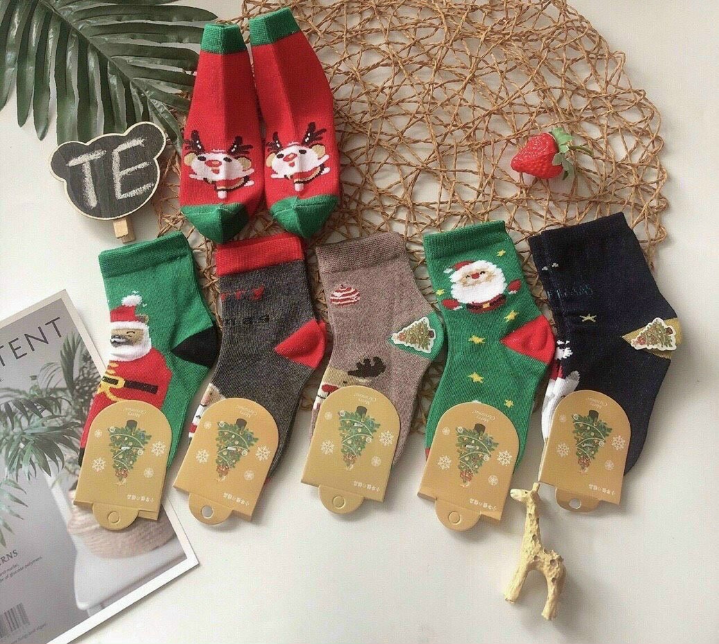 Combo 5 Đôi Tất NOEL Siêu Xinh Cho Bé