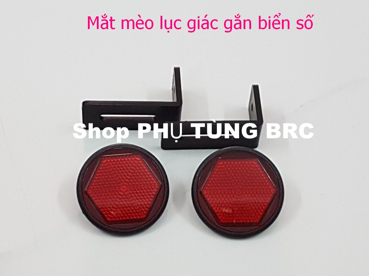 Mắt mèo lục giác gắn biển số ( SL: 1 cặp kèm pát, có đủ 5 màu cho khách chọn)