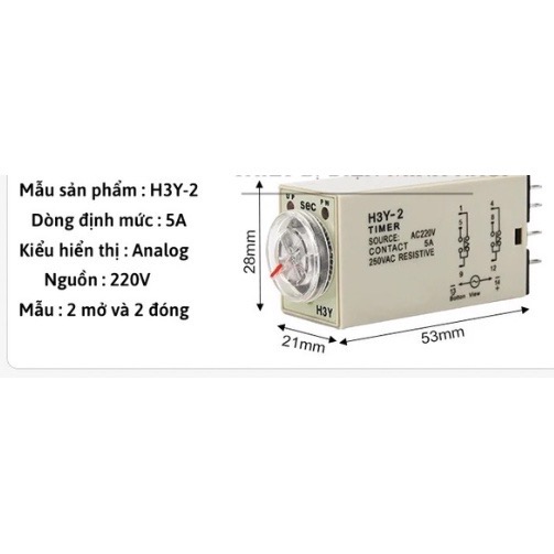 Role thời gian H3Y-2 (8 chân) TBD191