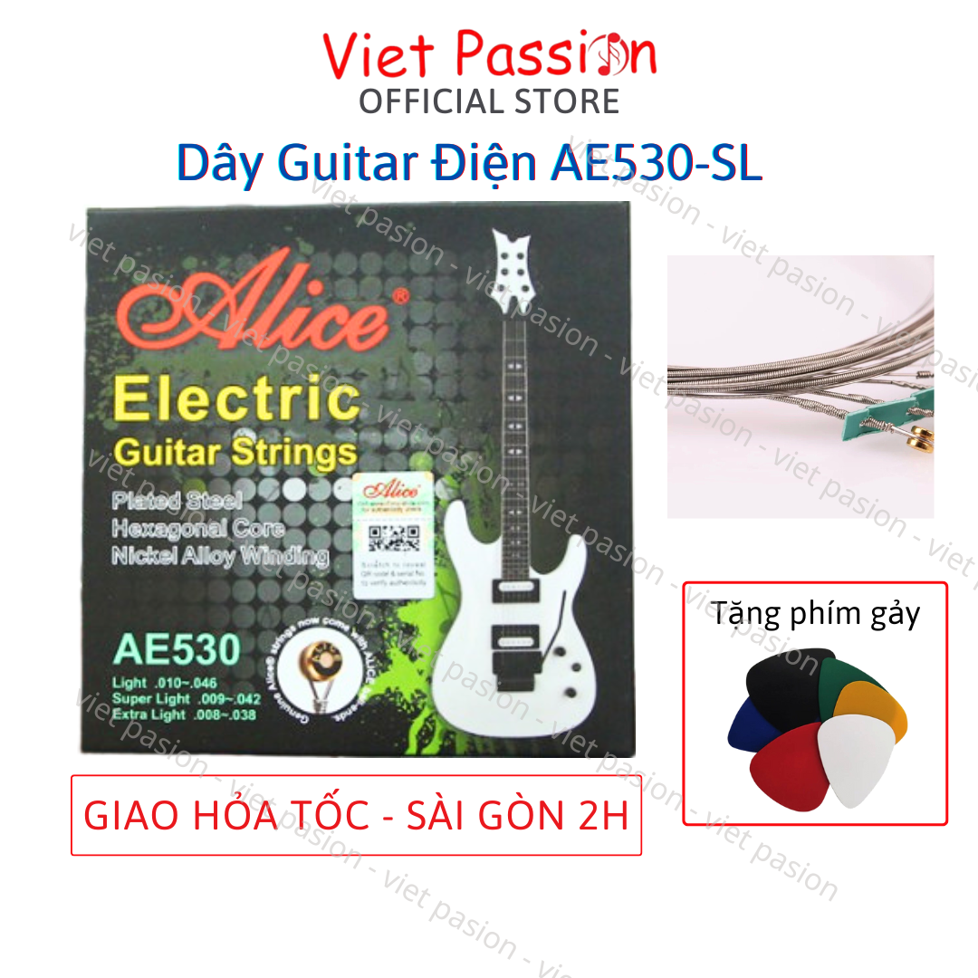 Dây đàn Guitar điện Alice AE530 chính hãng dùng cho mọi loại đàn guitar điện Viet Passion HCM