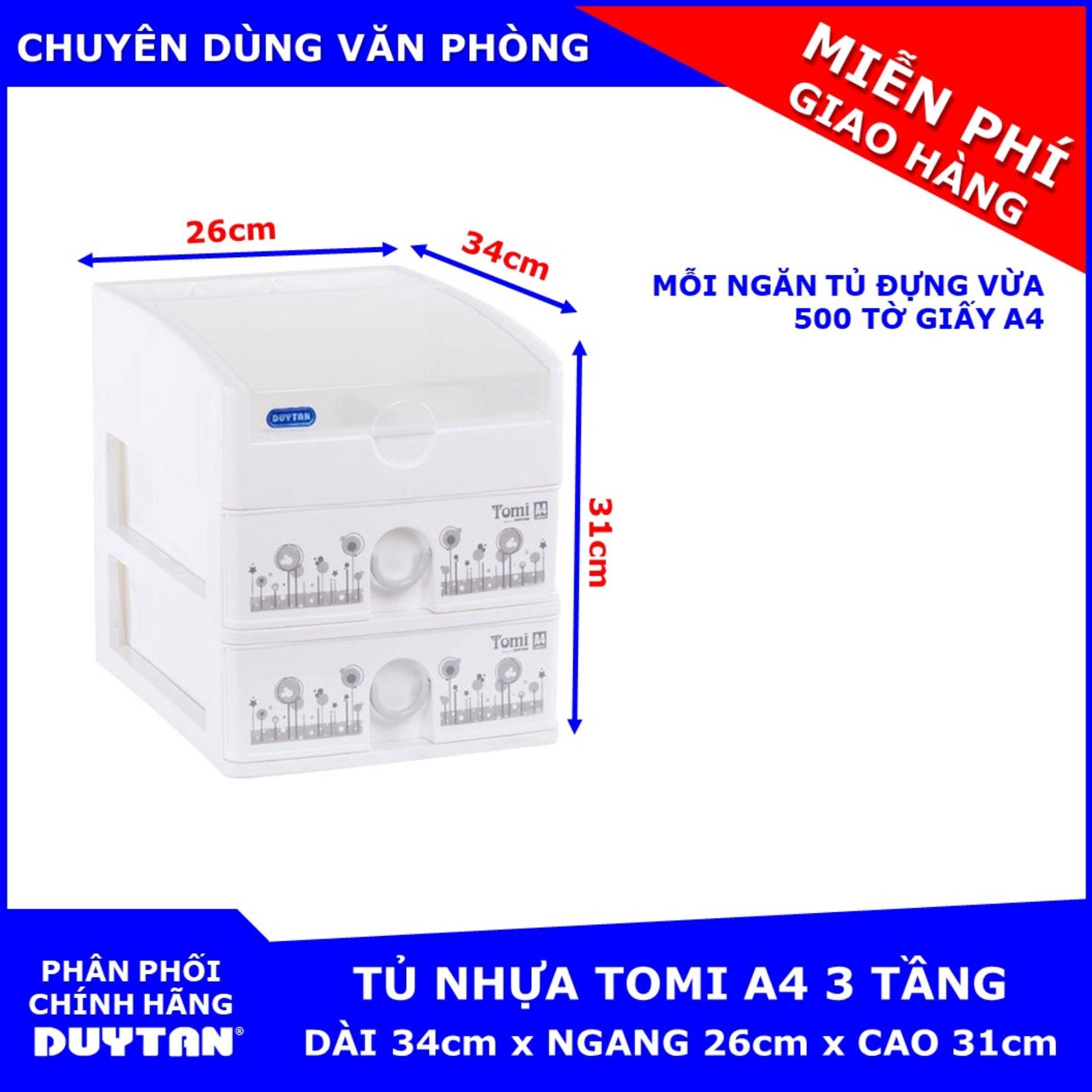 Tủ nhựa duy tân tomi a4 3 tầng chuyên dụng đựng vừa khổ giấy a4