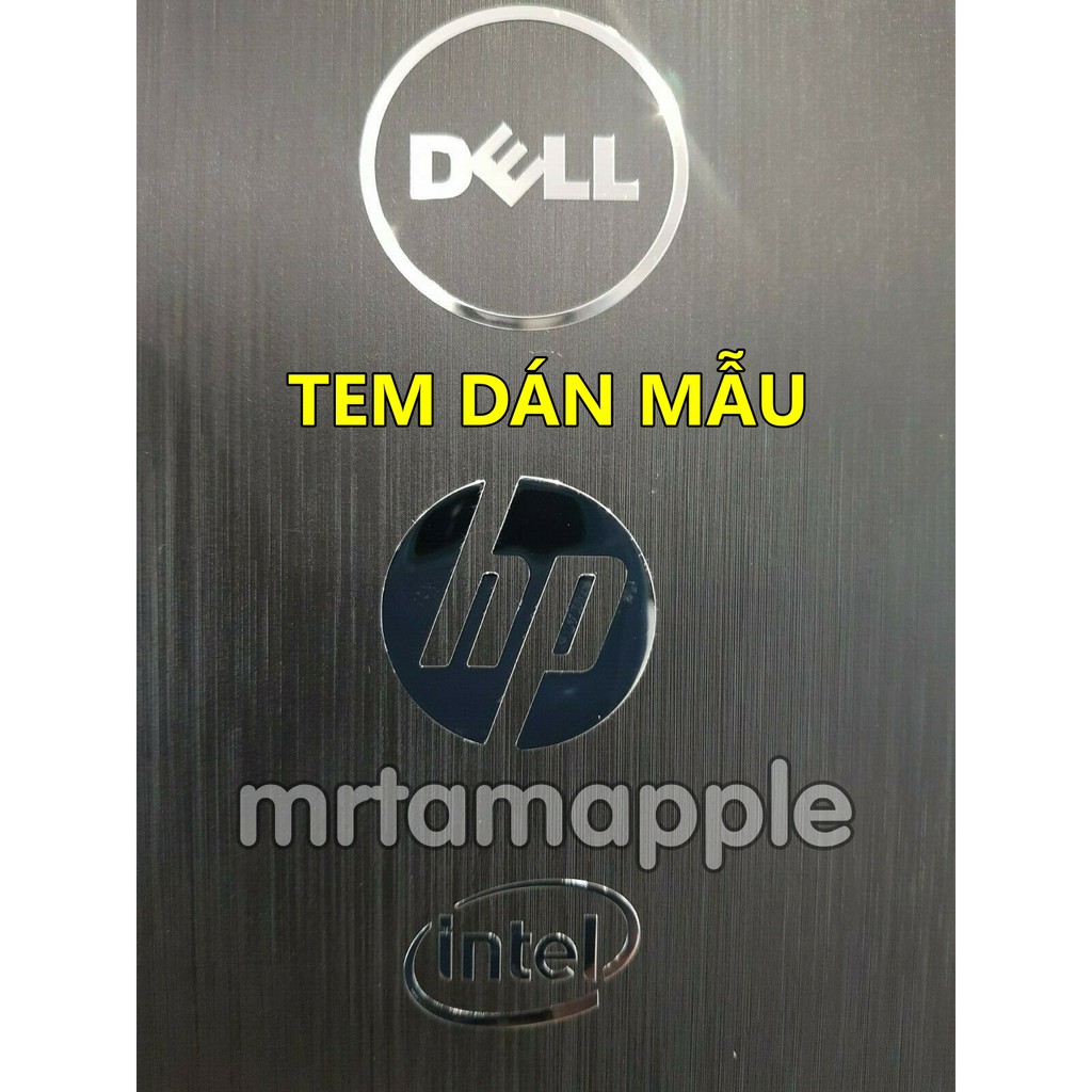 TEM DÁN STICKER LOGO DELL (BẠC, ĐEN) TRANG TRÍ MÁY TÍNH LAPTOP