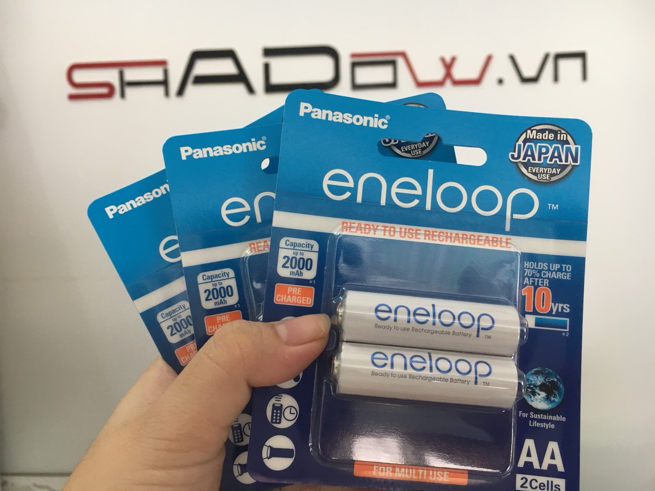 VỈ 2 PIN SẠC ENELOOP AA 2000MAH MADE IN JAPAN