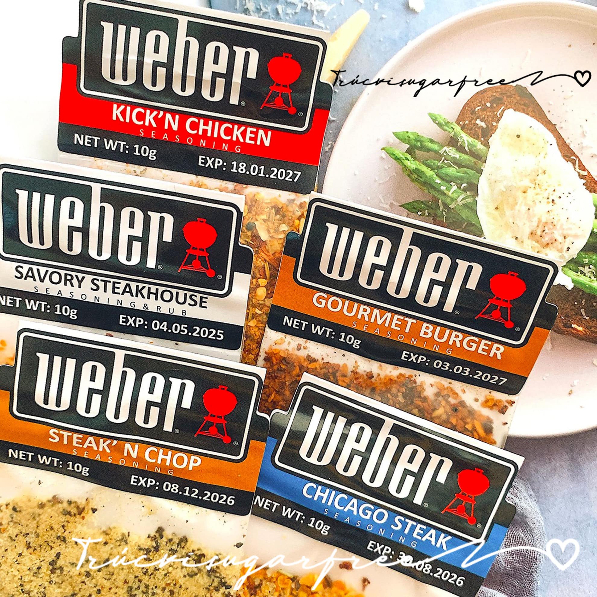 [Combo] Gia vị ăn kiêng 0 calo Weber( eat clean, keto, gymer, das, không đường )