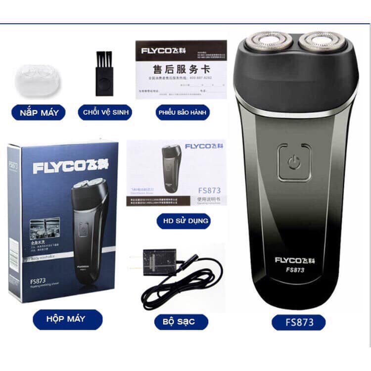 Máy Cạo Râu 2 Lưỡi Chống Nước Flyco FS871VN