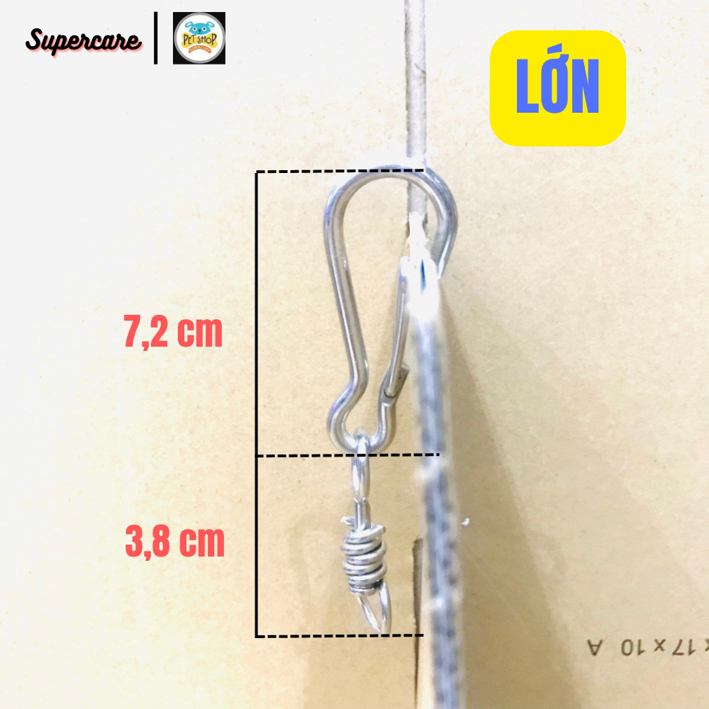 [Hoàn tiền 10%] Móc INOX ZIN -Móc Khoá Inox Đa Dụng (Có Chốt Xoắn)