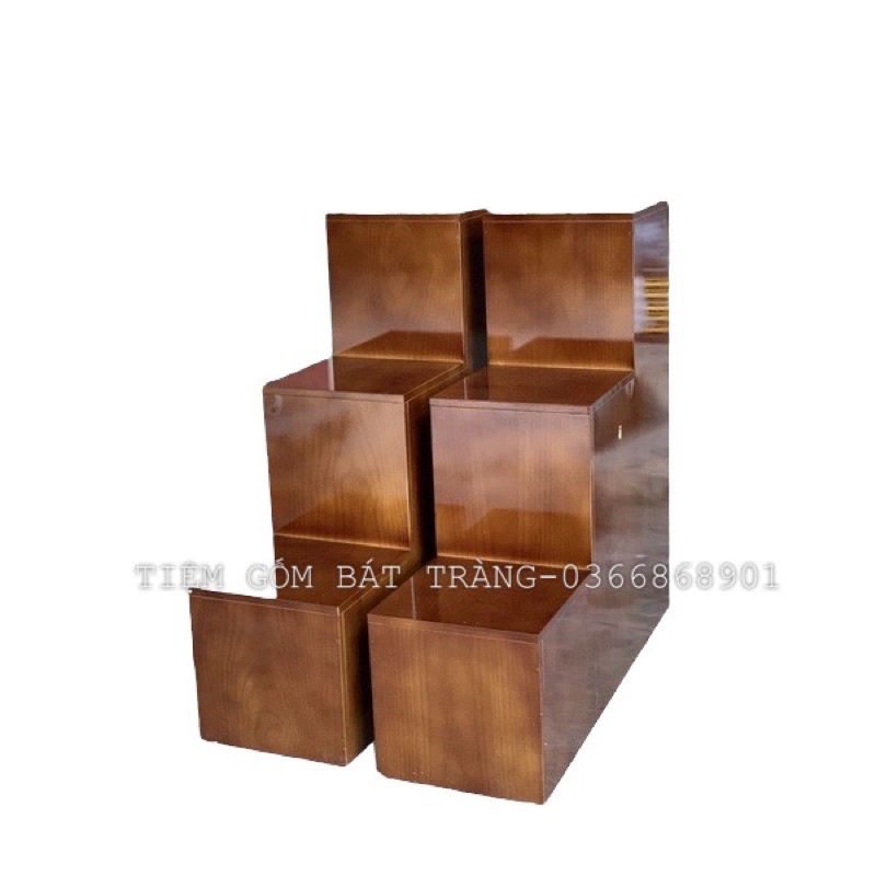 Bục tam cấp ban thần tài, kệ tam cấp đặt 2 bên ban thần tài