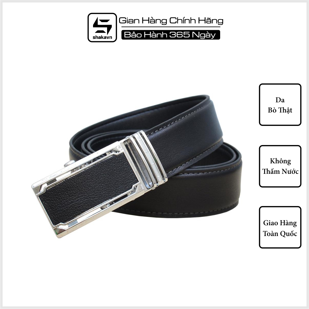 Thắt Lưng Nam Da Bò Thời Trang Shakavn SK509 (màu đen)