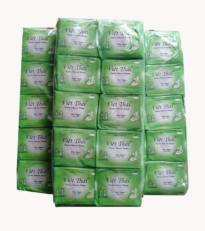 Combo 10 gói băng vệ sinh việt thái xanh siêu thấm hút cực mạnh siêu tiện lợi
