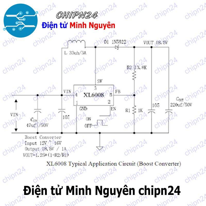 [1 con] (SOP) IC Dán XL6008 TO-252-5 Hàng Tốt (SMD) (XL6008E1 6008) - HH005718