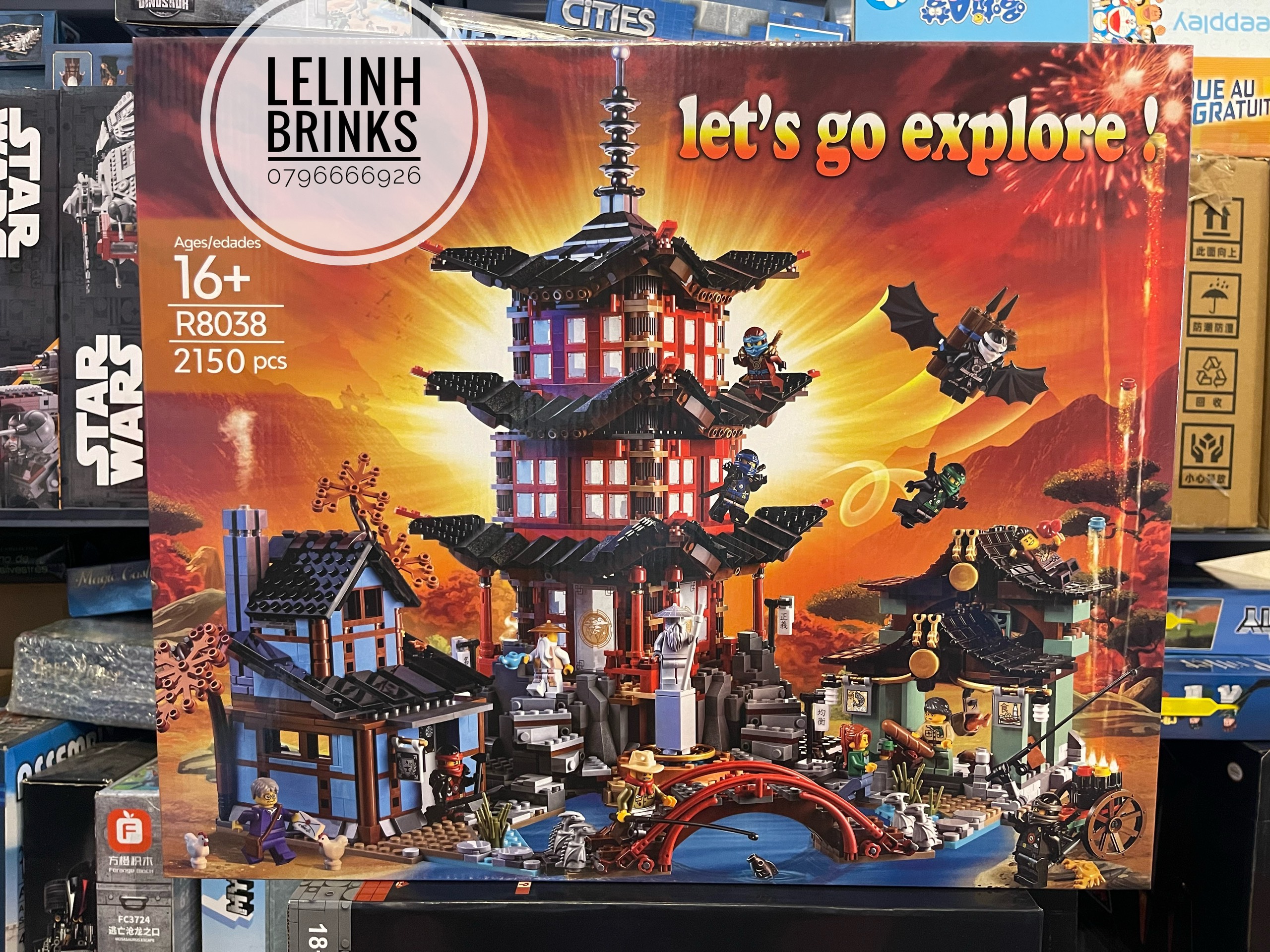 Xếp Hình Ninja Go R 8038 Ngôi Đền Temple of Airjitzu 2150 Mảnh