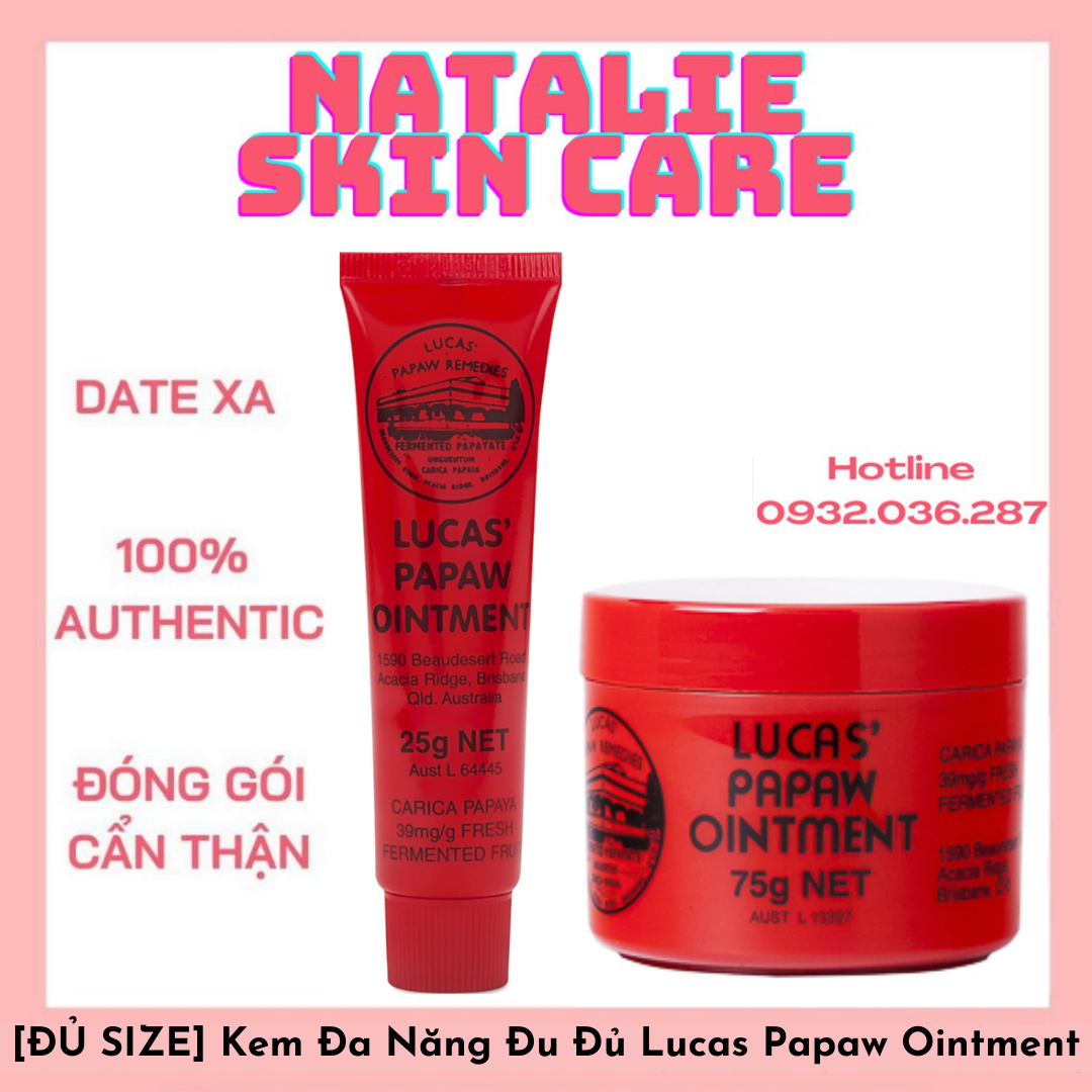 [ĐỦ SIZE] Kem Đa Năng Đu Đủ Lucas Papaw Ointment