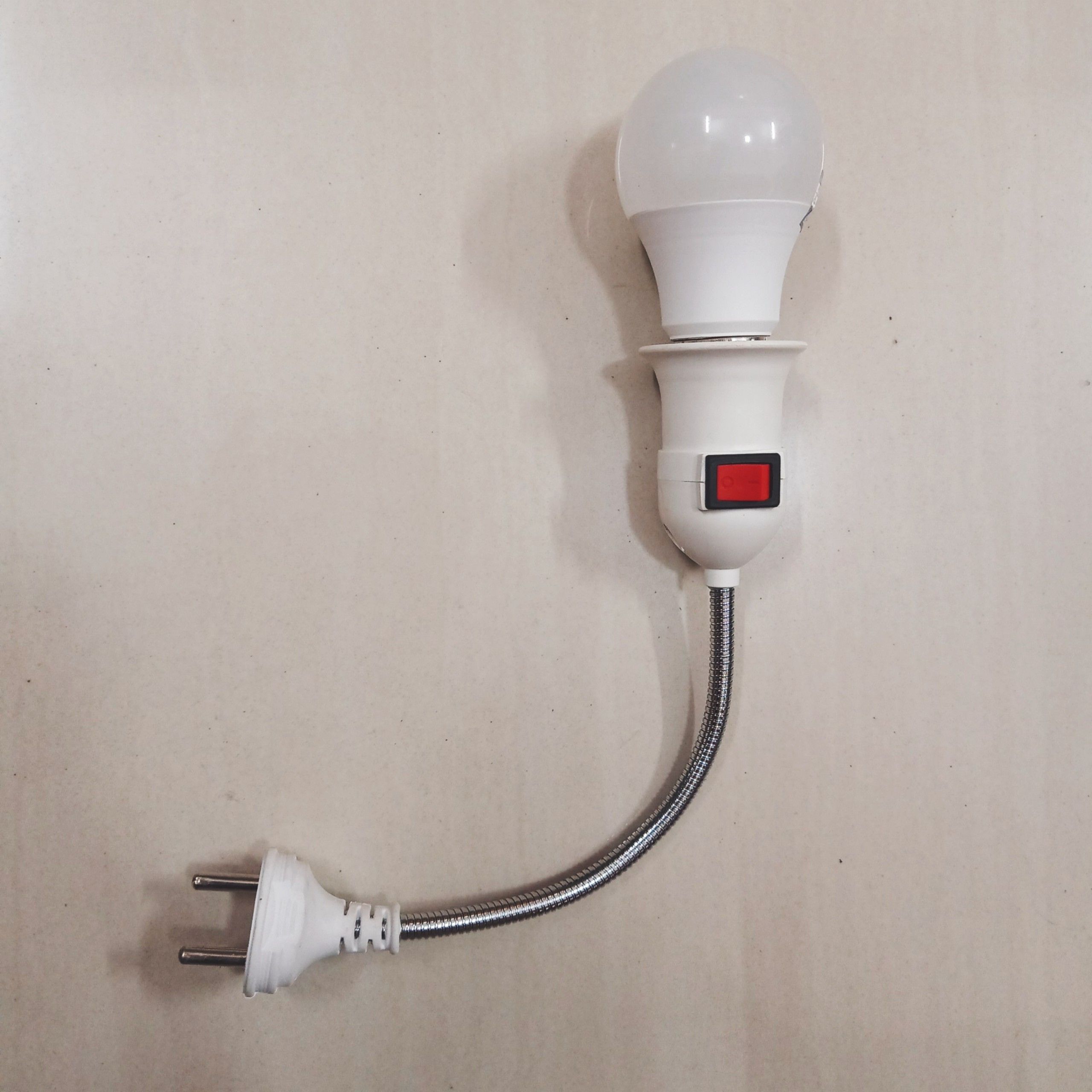 Eyeless lamp spring bend 360 degree have switch eyeless E27