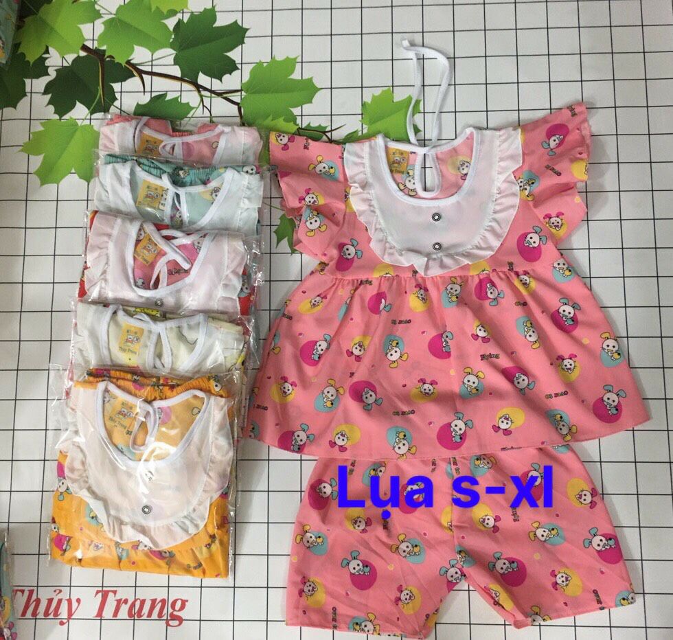 Bộ lụa lớn bé gái mẫu tự chọn