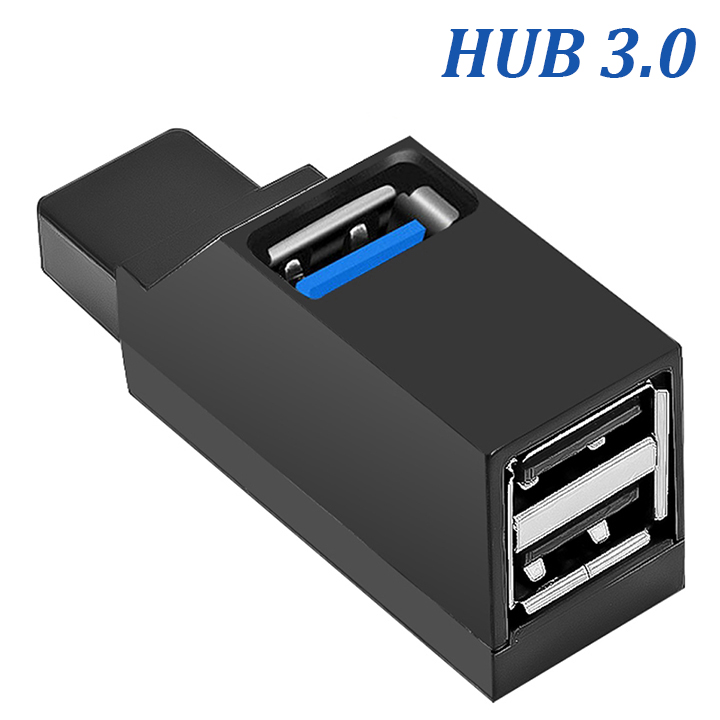 3-port USB 3.0 laptop/PC data transfer speed (compact, pocket portable, USB hub computer, PC)