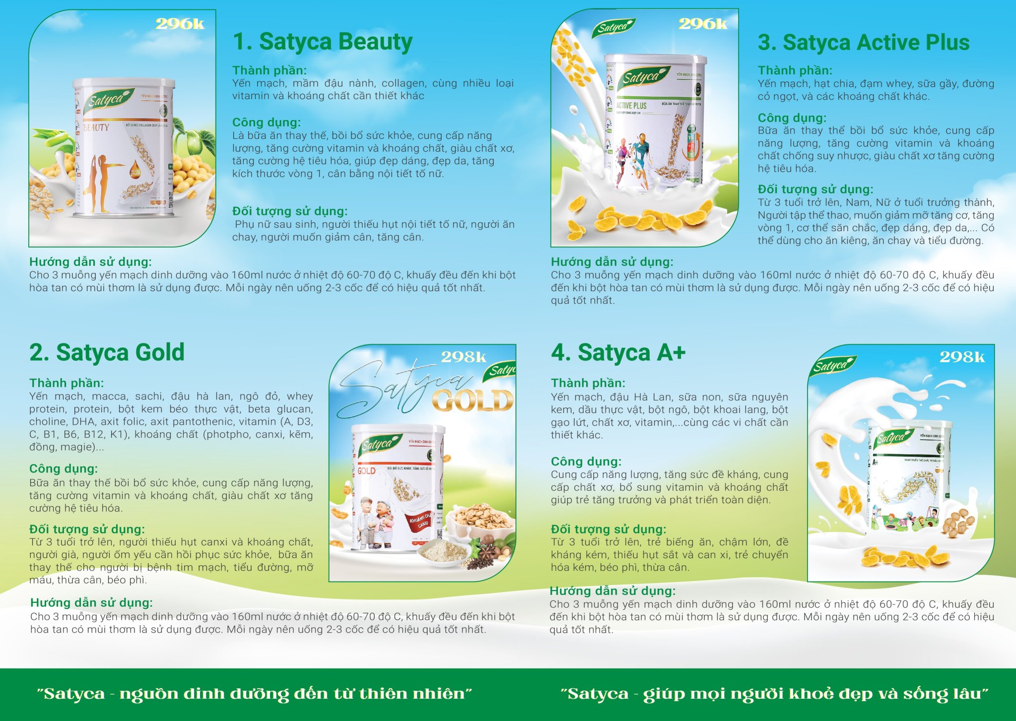 Sữa yến mạch dinh dưỡng Satyca Beauty