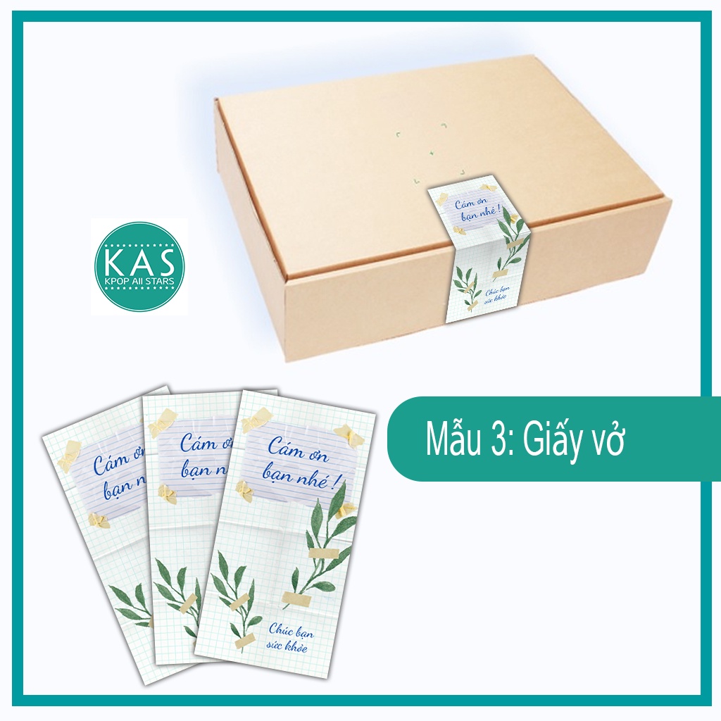 Xấp 95-100 sticker cám ơn dán hộp đóng gói, mẫu mã sáng tạo độc đáo, nhãn dán hợp trend dành riêng cho shop bán hàng KAS - KPOP ALL STARS