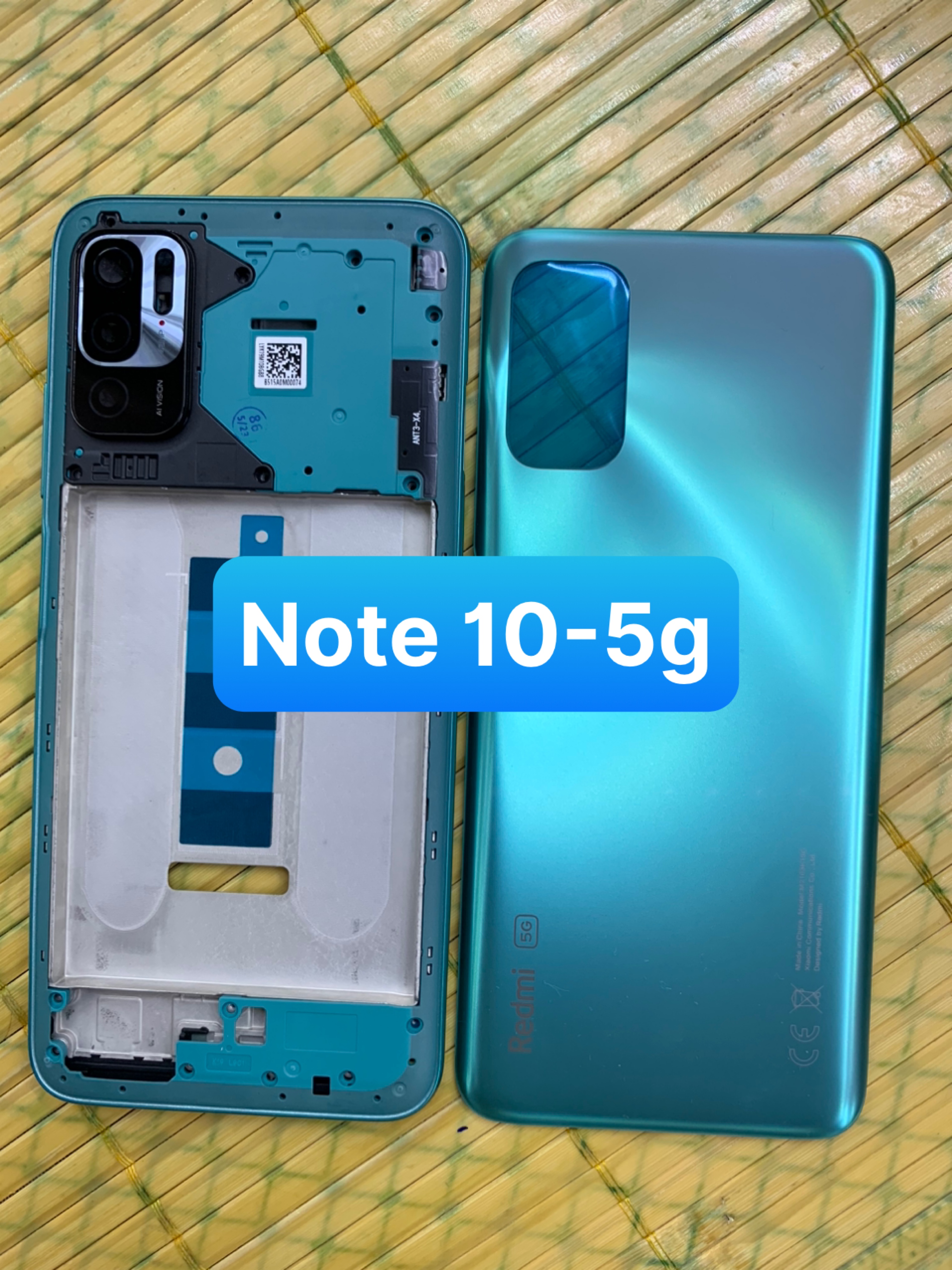 bộ vỏ xương điện thoại redmi note 10- 5G ( PHÍM BẤM,KÍNH CAMERA,LƯNG,SƯỜN)