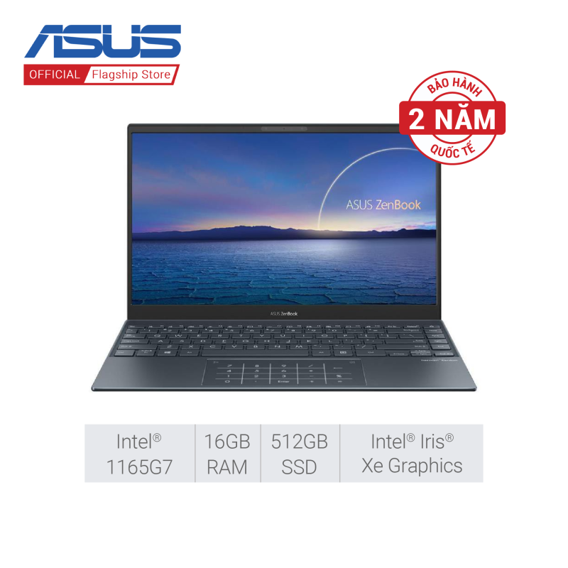 Laptop Asus ZenBook 14 UX425EA-KI439T i7-1165G7 | 16GB RAM | 512GB SSD | Intel Iris Xe | 14.0 inch FHD | Win 10 | Xám