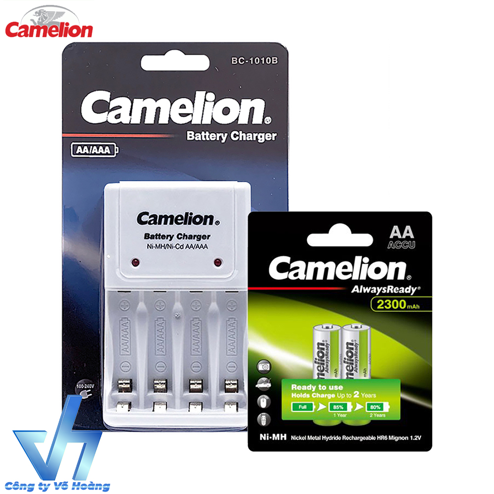 Sạc Camelion 1010B kèm 2 pin AA Camelion 2300mAh
