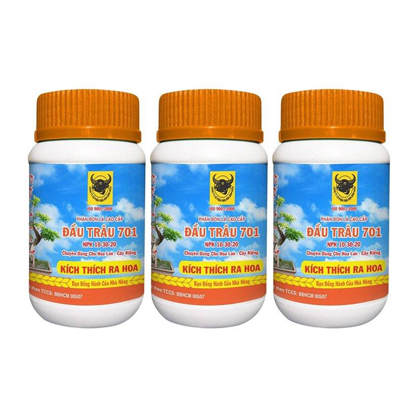 Combo 3 hủ phân bón lá đầu trâu 701 - kích thích ra hoa
