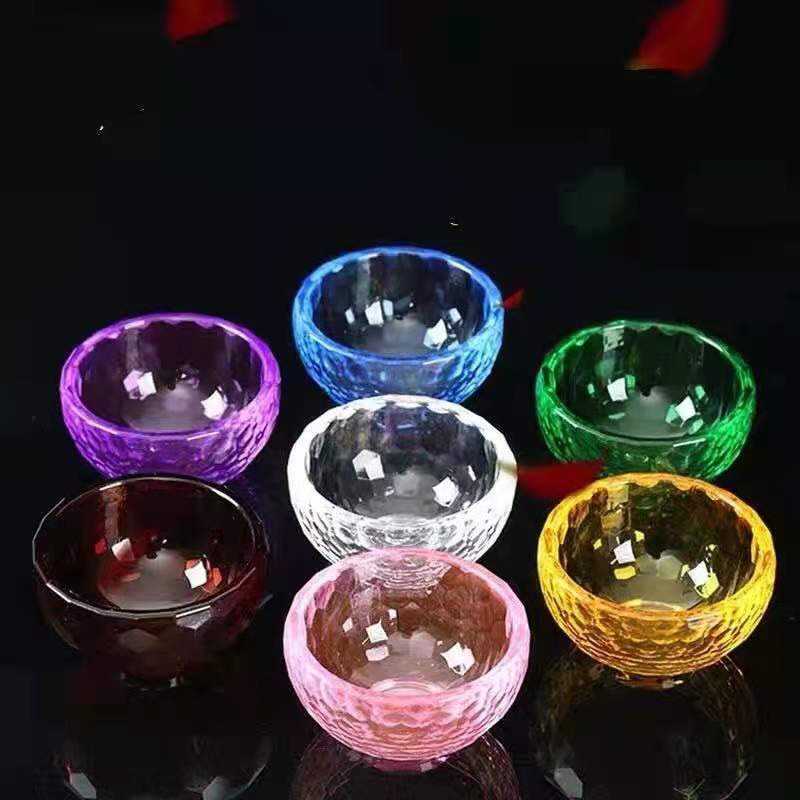 CHÉN THỦY TINH 7 MÀU  -6cm