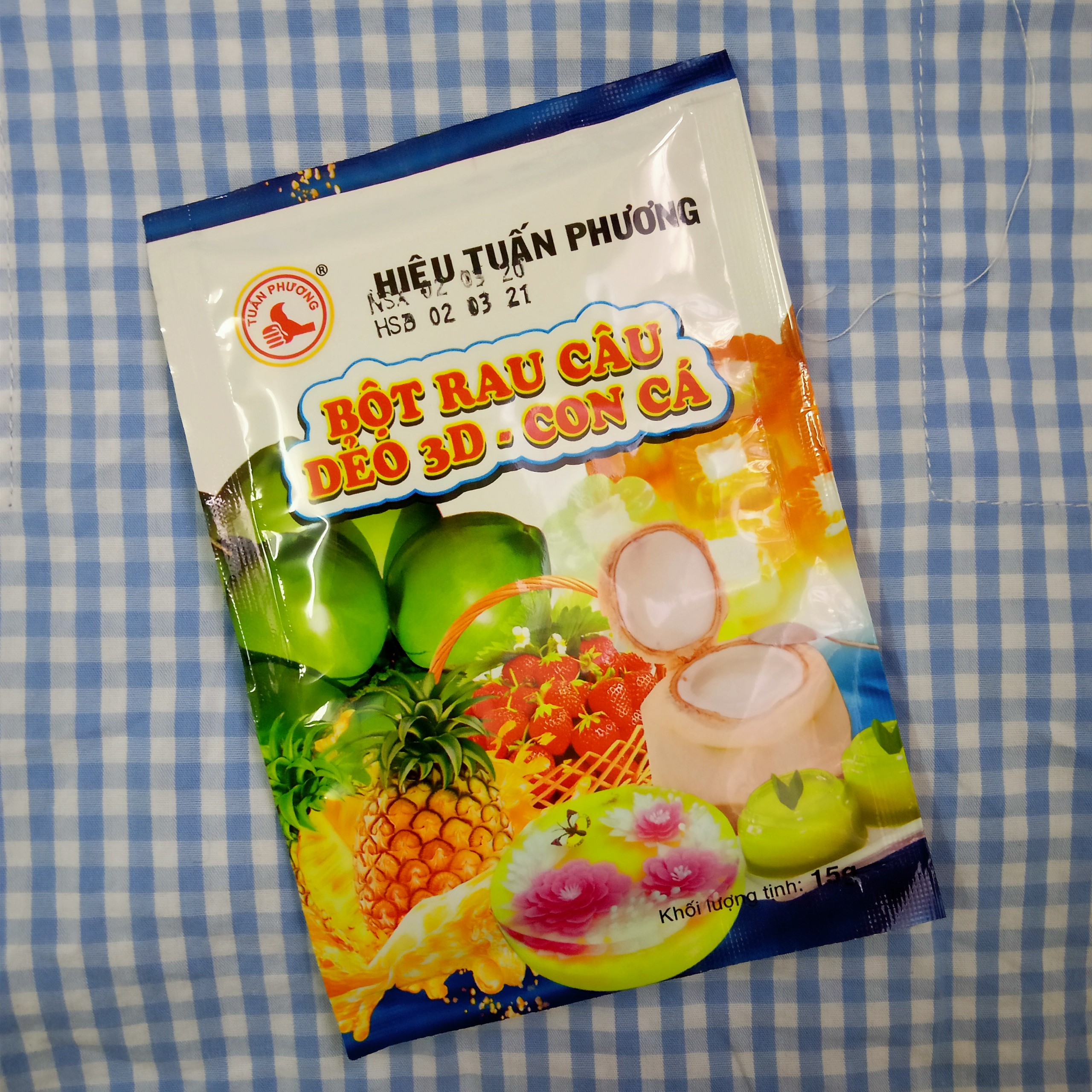 03 gói bột rau câu con cá dẻo 10g