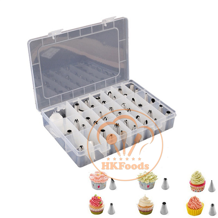 Bộ 42 đuôi bắt kem inox kèm chốt