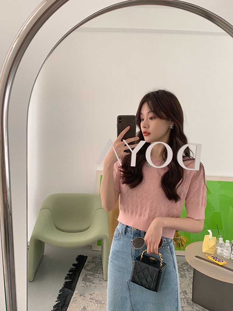 MS677 Áo len nữ mongtoghi cổ tròn kiểu dáng Hàn Quốc