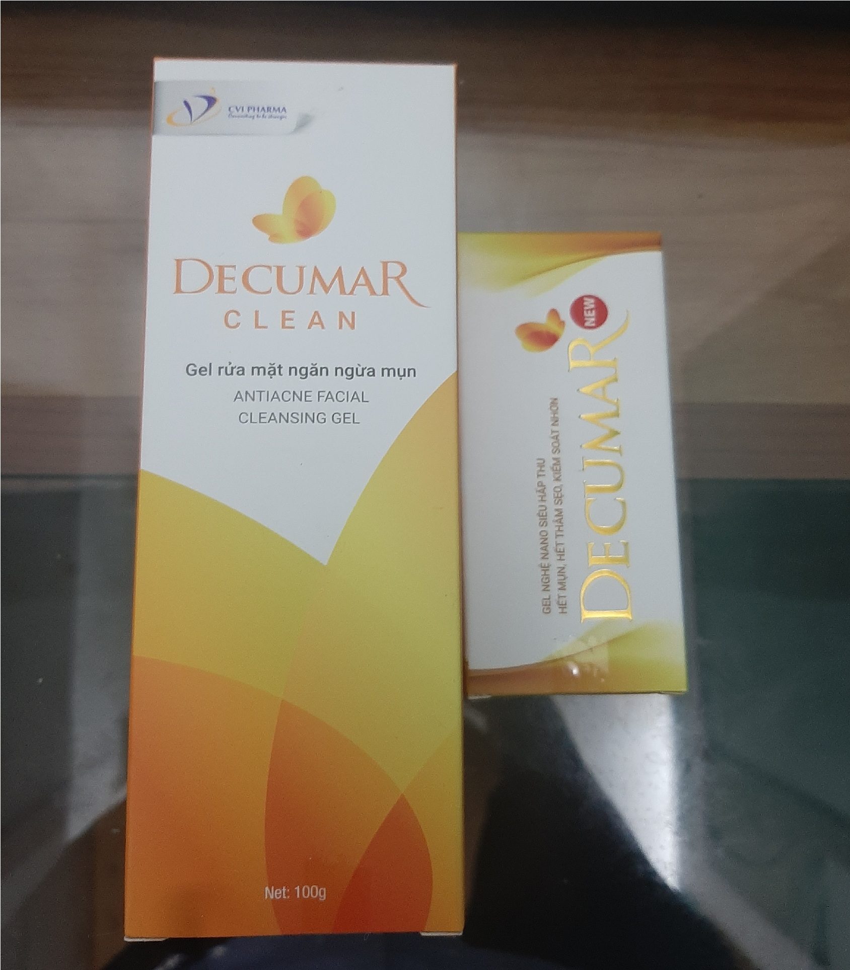bộ đôi decumar_clear 100g & kem t.ri sẹo, mụn decu.mar