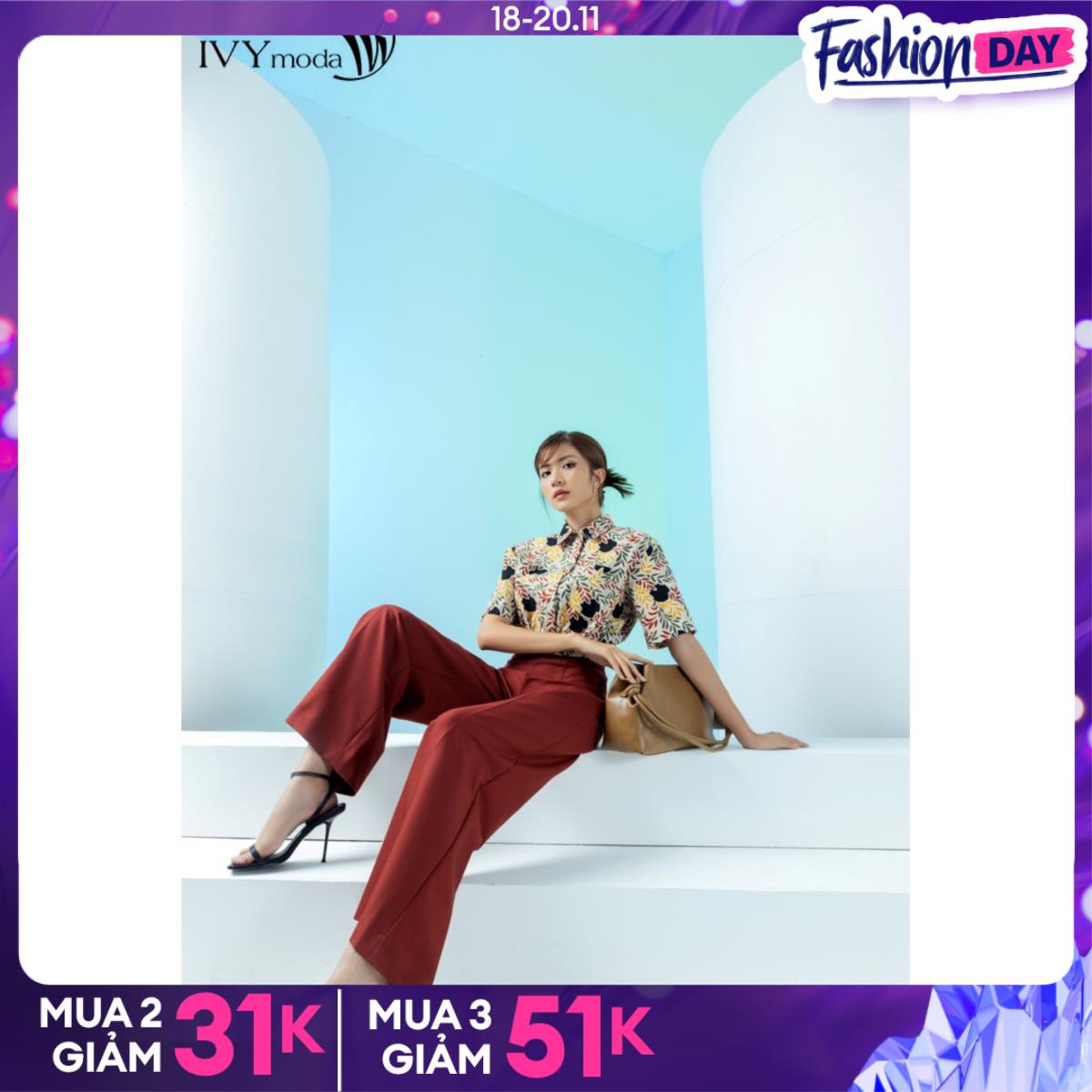 Quần dài ống rộng IVY moda MS 22M7617