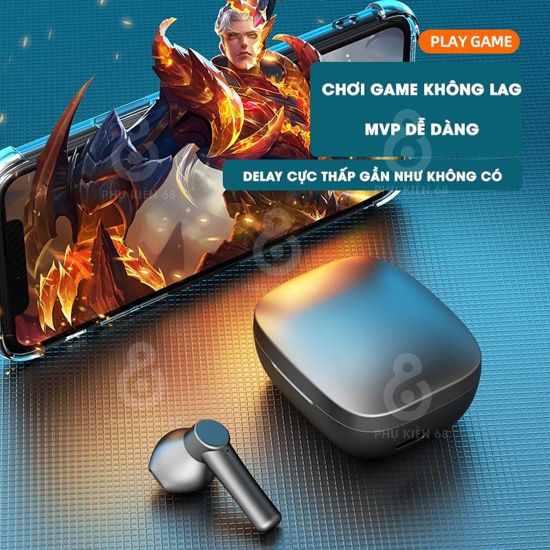 Tai nghe Bluetooth không dây LB8 Pro TWS 5.0 True Wireless cảm ứng chống nước pin trâu giá rẻ cho Android iOS