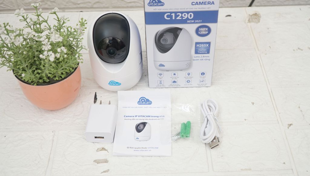 [HCM]CAMERA IP VITACAM C1290 - 3MPX CHUẨN ULTRA HD - LENS 28MM GÓC SIÊU RỘNG BAN ĐÊM XOAY
