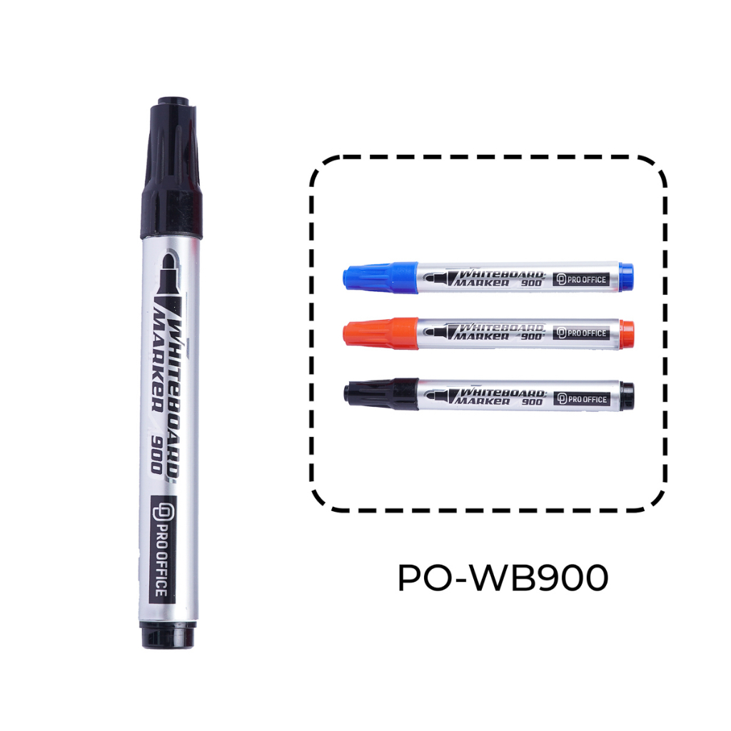 Bút Lông Bảng Pro-Office, Mực Đều, Mịn, Dễ Xoá WB900